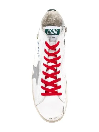 Shop Golden Goose Deluxe Brand Embroidered Sneakers - White