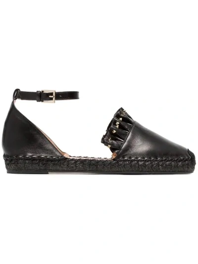 Shop Valentino Garavani Rockstud Espadrilles In Black