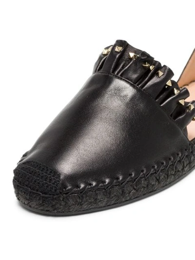 Shop Valentino Garavani Rockstud Espadrilles In Black