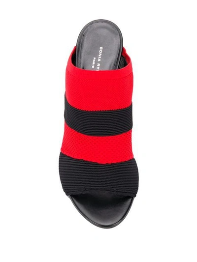 Shop Sonia Rykiel Stretch Mules In Red