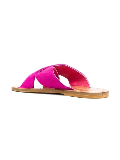 Shop Solange Crossover Strap Sandals In Pink