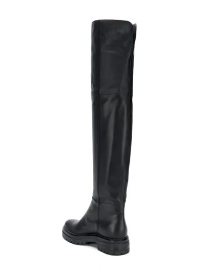 Shop Gianvito Rossi Over The Knee Boots In Plonge Black