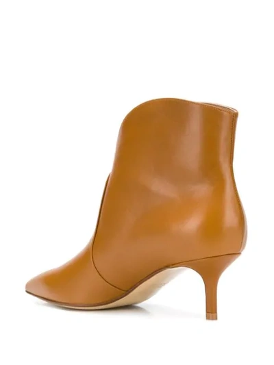 FRANCESCO RUSSO POINTED ANKLE BOOTS - 棕色