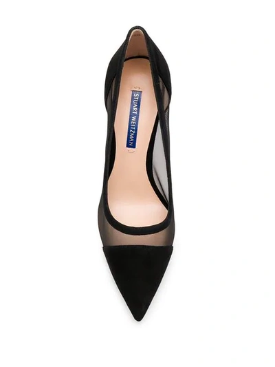 Shop Stuart Weitzman Pointed Pumps - Black