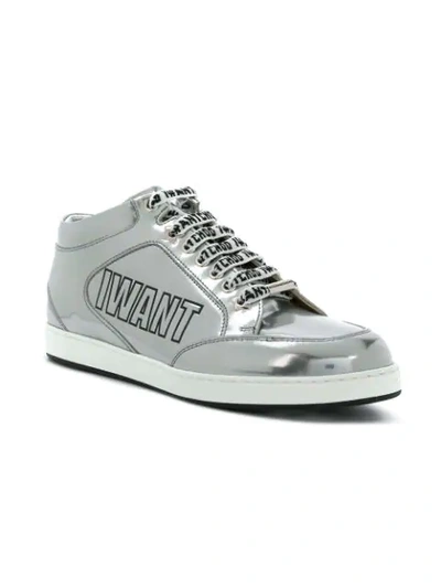 Shop Jimmy Choo Miami Sneakers In Metallic