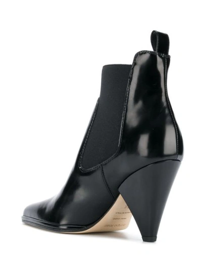 Shop Sergio Rossi Cone Heel Boots In Black