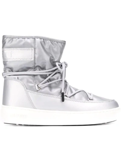 Shop Moon Boot Ankle Snow Boots In Grey