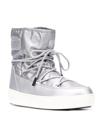 Shop Moon Boot Ankle Snow Boots In Grey