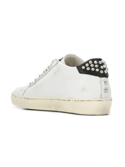 Shop Leather Crown Wiconic Sneakers In White