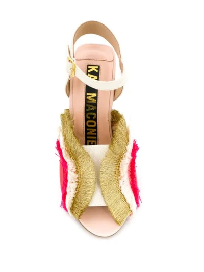 Shop Kat Maconie Ariel Fringed Sandals In Pink