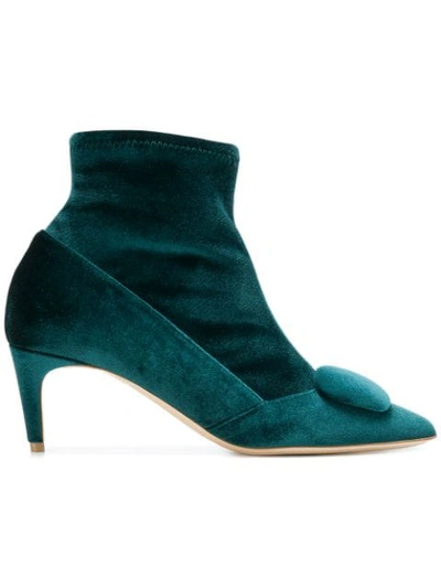 Shop Rupert Sanderson Sock-style Ankle Boots - Green