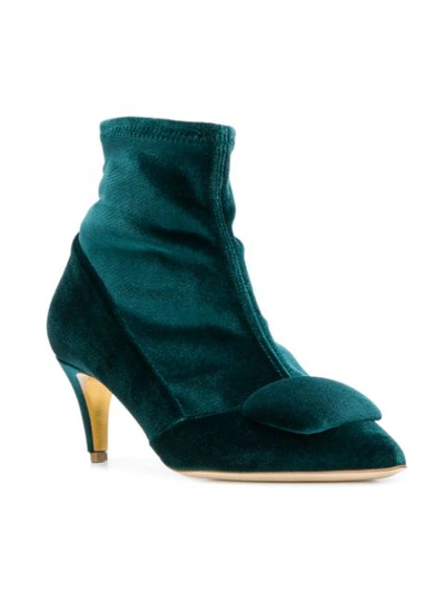 Shop Rupert Sanderson Sock-style Ankle Boots - Green