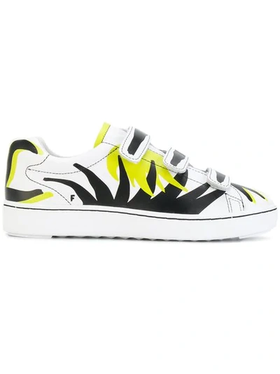Shop Ash Touch-strap Printed Sneakers In White