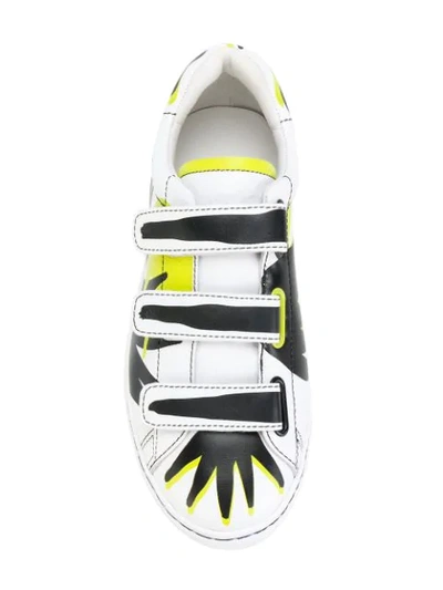 Shop Ash Touch-strap Printed Sneakers In White