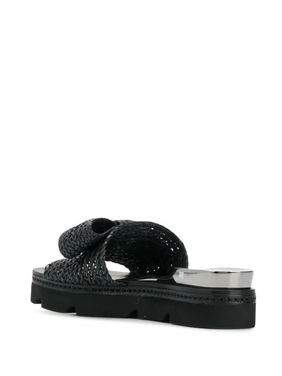 Shop Casadei Bow Effect Sandals In 000  Black
