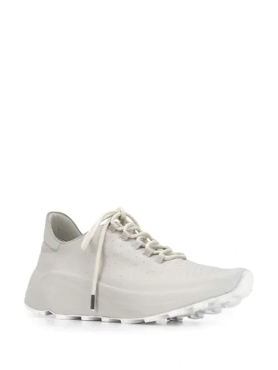Shop Del Carlo Perforated Lace-up Sneakers In Grey