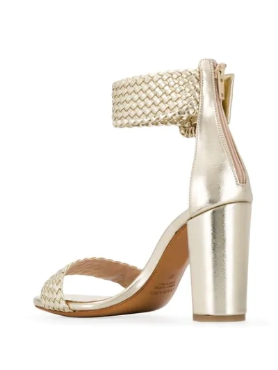 Shop Albano Ankle Strap Sandals In Gold