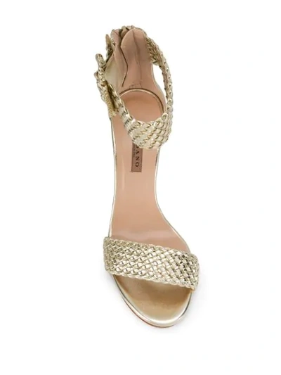 Shop Albano Ankle Strap Sandals In Gold