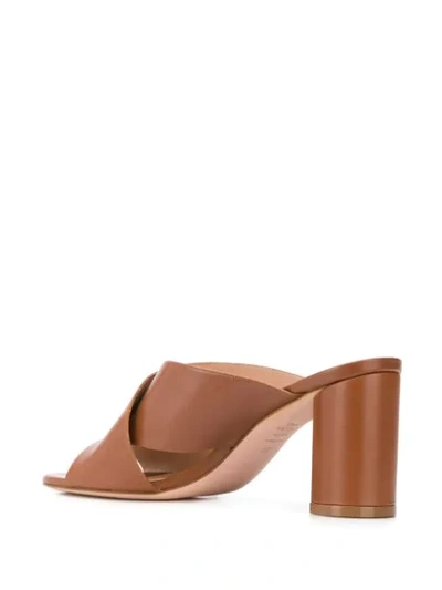 Stuart Weitzman Block Heel Sandals In Brown