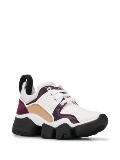 Givenchy Jaw Leather And Mesh Running Sneakers In White