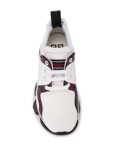 Givenchy Jaw Leather And Mesh Running Sneakers In White