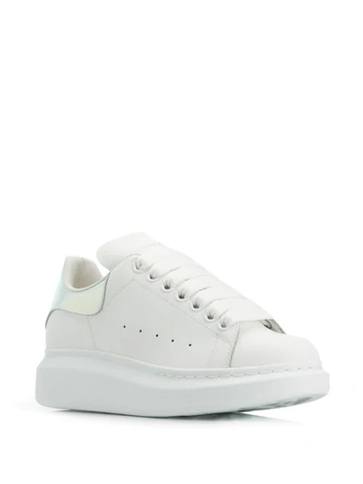 ALEXANDER MCQUEEN PLATFORM LACE-UP SNEAKERS - 白色