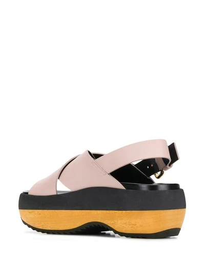 Shop Marni Colour-block Sandals In Pink