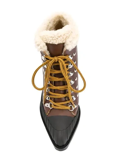 Shop Chloé Rylee Mountain Boots In Brown