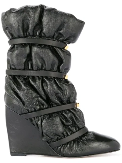 Shop Stuart Weitzman Duvet Stud Boots In Black