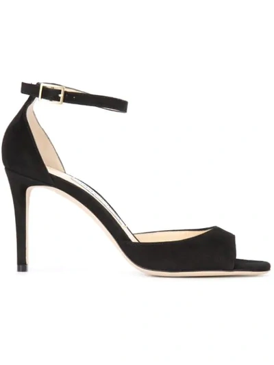 Shop Jimmy Choo Annie 85 Sandals In Black