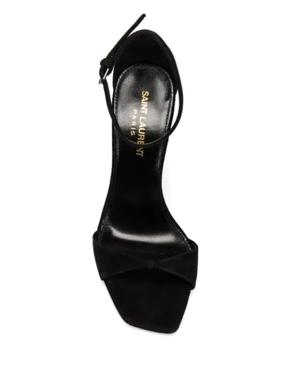 Shop Saint Laurent Kim & Dare Wedge Sandals In Black