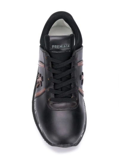 Shop White Premiata Liz Sneakers - Black