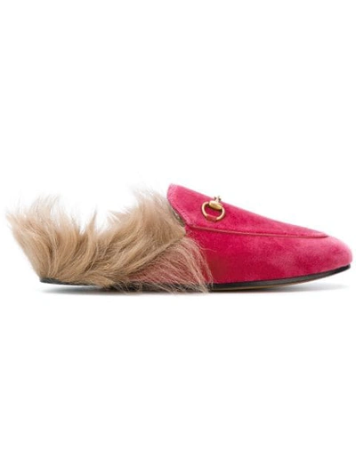 Shop Gucci Princetown Mules In Pink