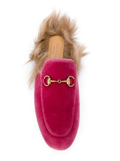 Shop Gucci Princetown Mules In Pink