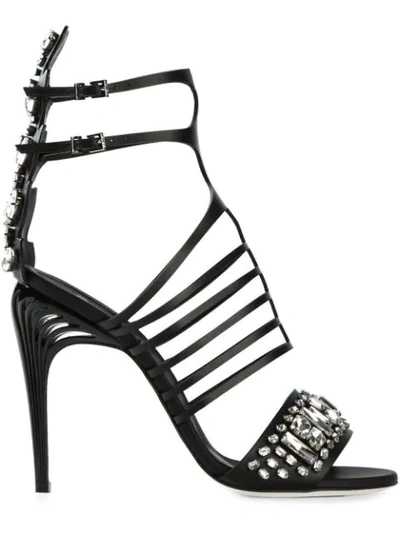 Shop Fendi 'fashion Show' Sandals - Black