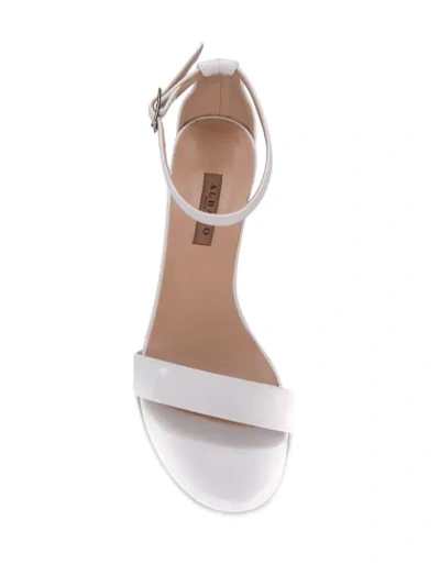 Shop Albano Geometric Heel Sandals In White