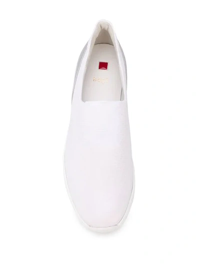 Shop Hogl Slip-on Sneakers In White