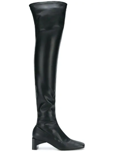 Shop Alyx 1017  9sm Over-the-knee Square Toe Boots - Black