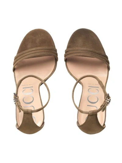 Shop Gucci Suede Sandal In Brown