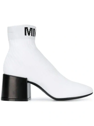 Shop Mm6 Maison Margiela Logo In White