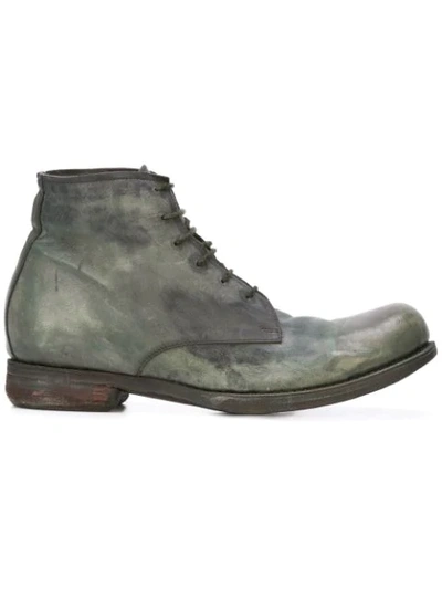 Shop A Diciannoveventitre Worn-out Effect Boots - Green
