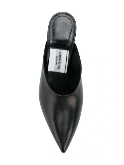 Shop Calvin Klein 205w39nyc Pointed Toe Mules In Black
