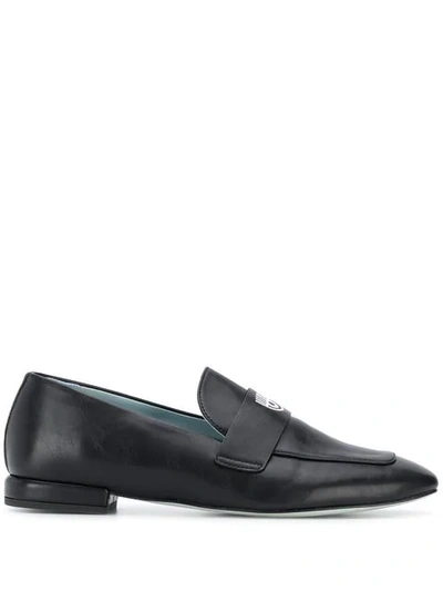 Shop Chiara Ferragni Slip-on Loafers In Black