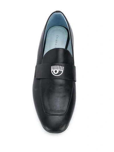 Shop Chiara Ferragni Slip-on Loafers In Black