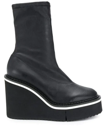 Shop Clergerie Bliss Wedge Boots In Black