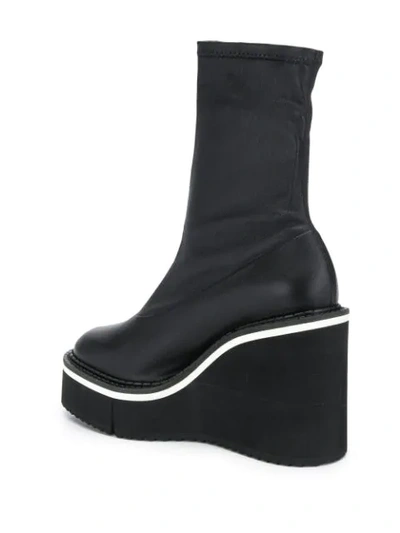 Shop Clergerie Bliss Wedge Boots In Black