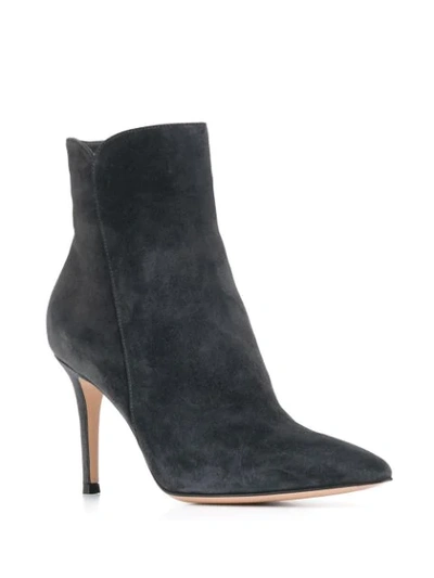 Shop Gianvito Rossi Pointed Boots In Grey