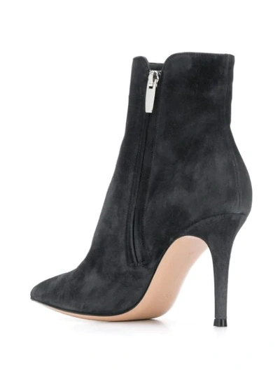 Shop Gianvito Rossi Pointed Boots In Grey