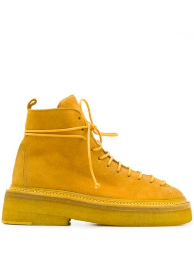 Shop Marsèll Lace-up Ankle Boots In Yellow