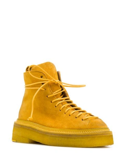 Shop Marsèll Lace-up Ankle Boots In Yellow